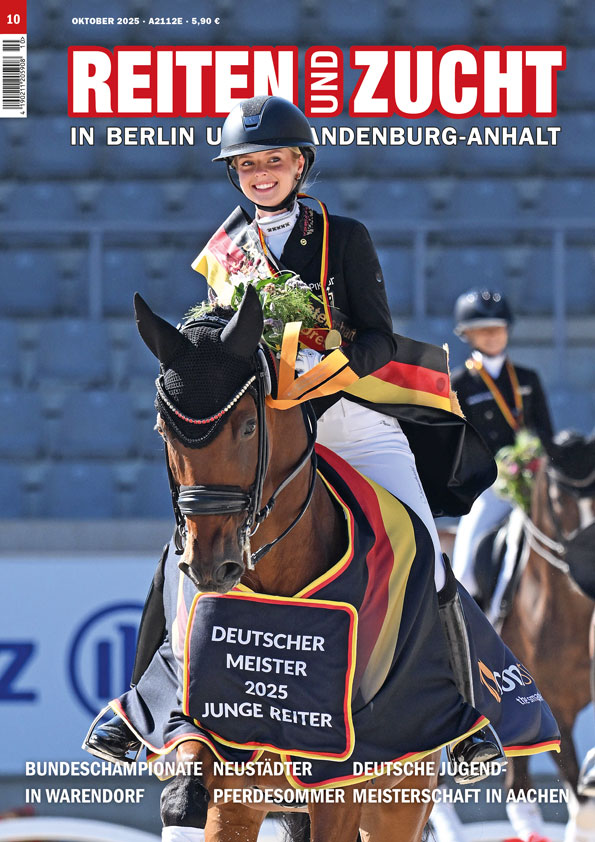 Inhaltsverzeichnis der Ausgabe 10/2025 von REITEN und ZUCHT